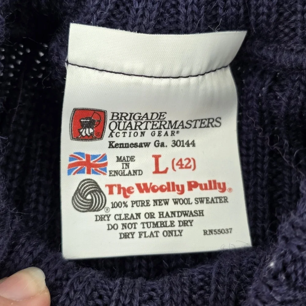 Brigade Quartermasters Action Gear Sweater - Woolly Pully - Navy Mens LARGE